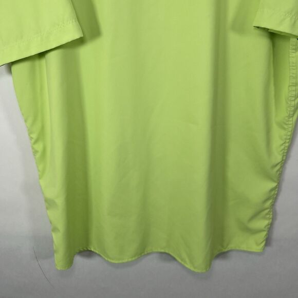 Under Armour Fitted Short Sleeve Button Down Fishing Shirt Mens XLT Green Vented - Picture 12 of 12